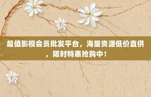 超值影视会员批发平台，海量资源低价直供，限时特惠抢购中！